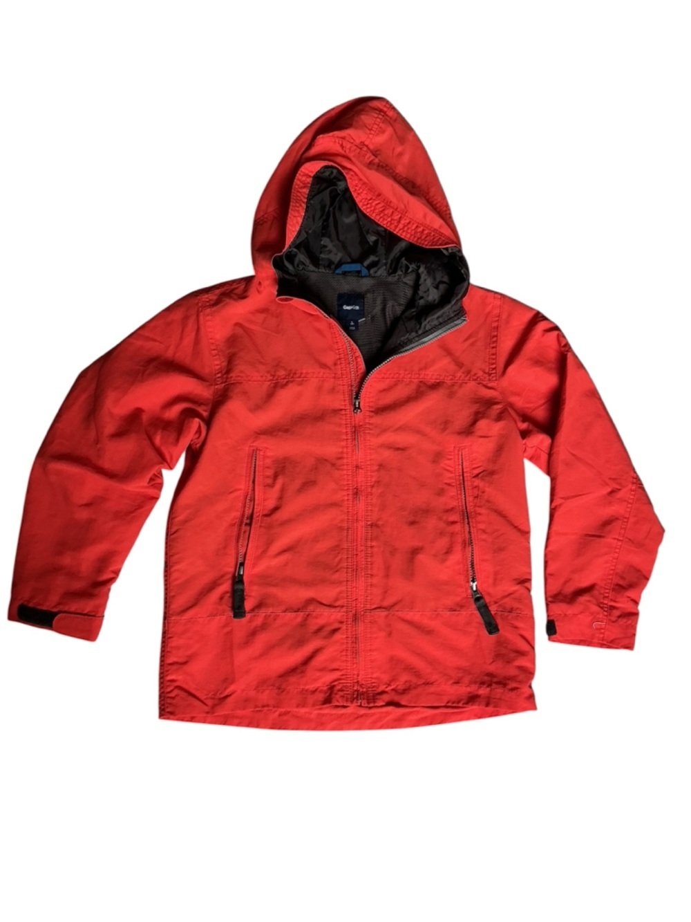 GAP Kids Red Hooded Zip Rain Jacket